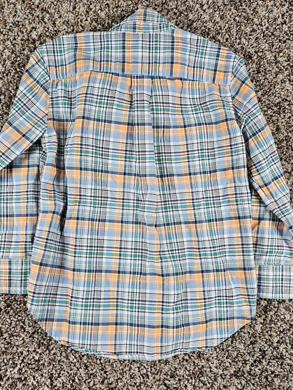 Ralph Lauren Boys Sz 5 Long Sleeve Button Up Dress Shirt Plaid Colorful